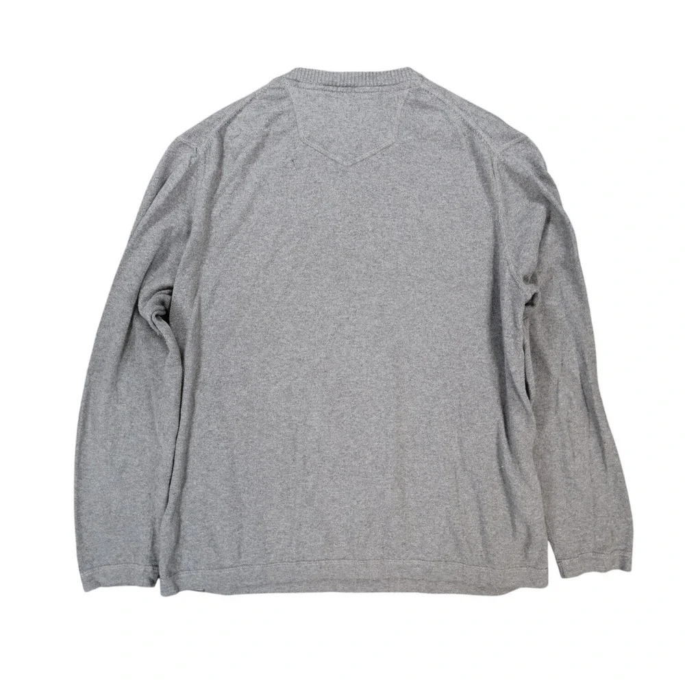 Eddie Bauer V-Neck‎ Sweater Mens XL Gray Excellent Classic Knit